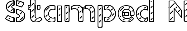 Stamped Navy font preview